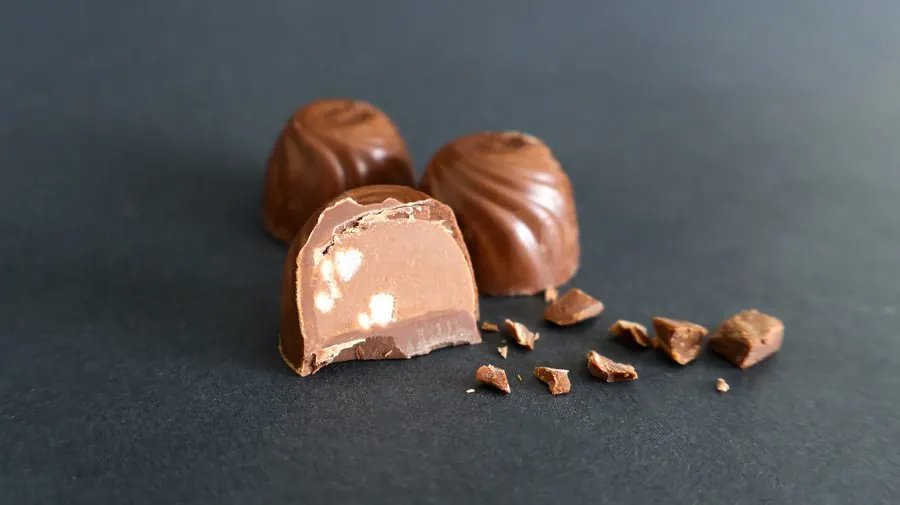 Bombones de chocolate con leche