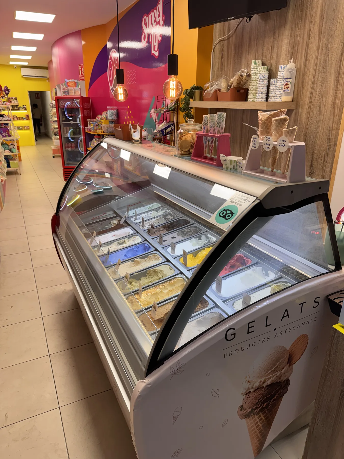 Vitrina de helados artesanales Opencandy